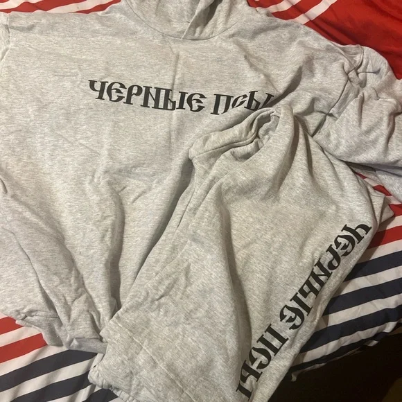 Yzy Gosha Black Dogs Hoodie 2 two piece set US XL or xxl !